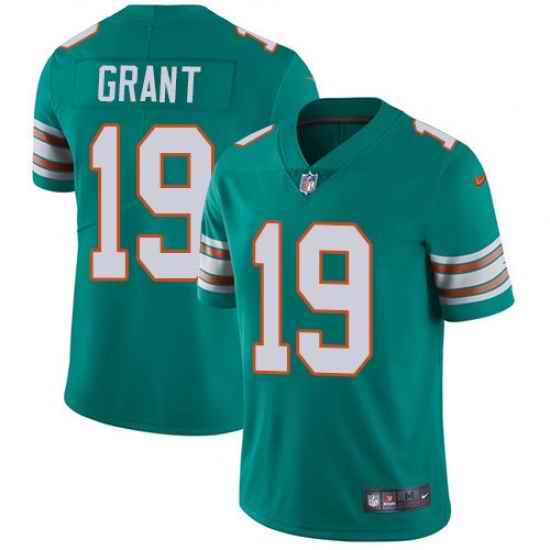 Nike Dolphins #19 Jakeem Grant Aqua Green Alternate Men Stitched NFL Vapor Untouchable Limited Jersey